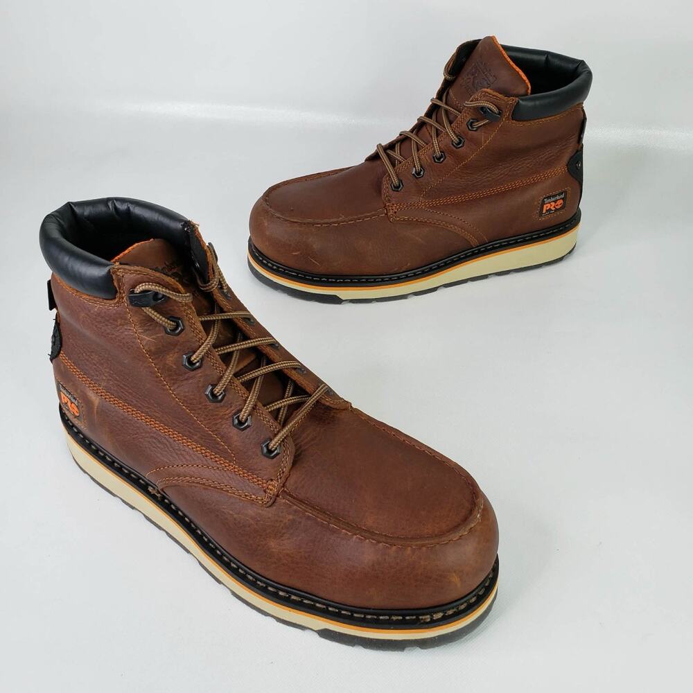 Timberland Pro Men's Gridworks 6" Waterproof Work Boot Brown Size 11.5 W Alloy